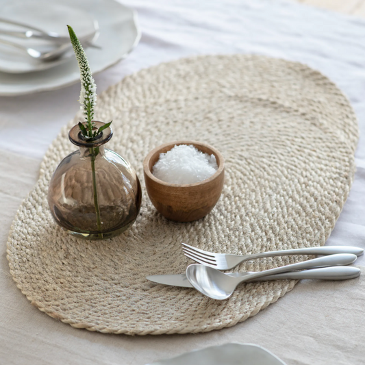 Pair of Natural Jute Table Mats - Design Vintage