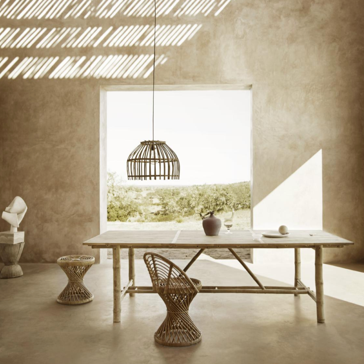 Bamboo Dining Table - Design Vintage
