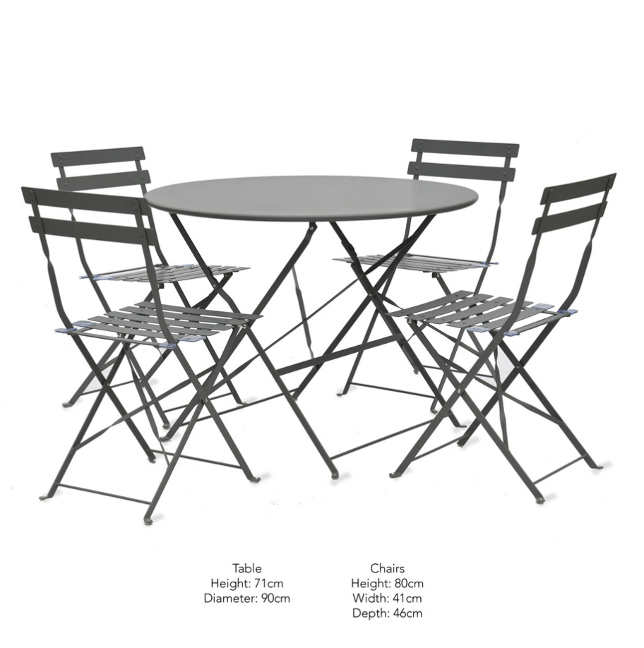 Carbon Bistro Dining Set - Design Vintage