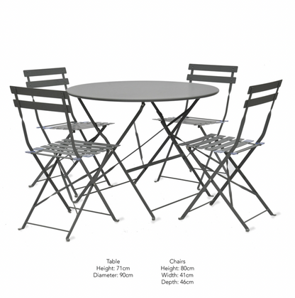 Carbon Bistro Dining Set - Design Vintage
