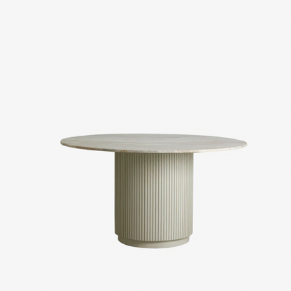 Ecru Marble Dining Table - Design Vintage