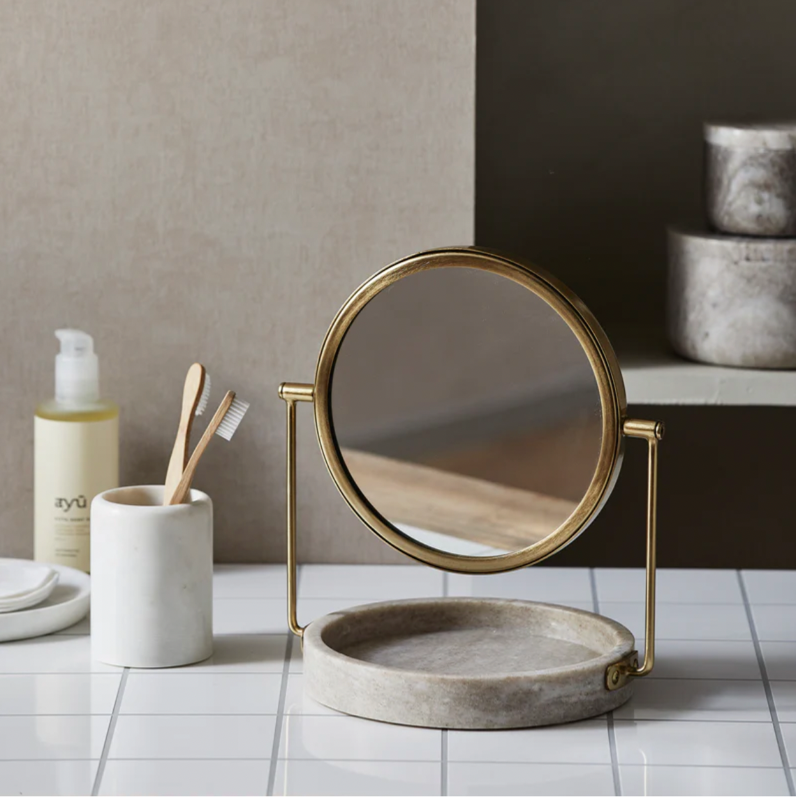 Marble Dressing Table Mirror - Design Vintage