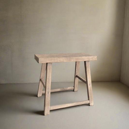 Vintage Elm Side Table 'Etta' - Design Vintage