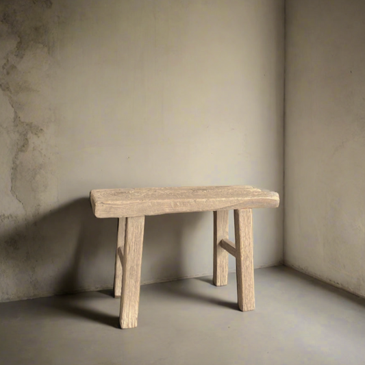 Vintage Elm Side Table 'Ezra' - Design Vintage