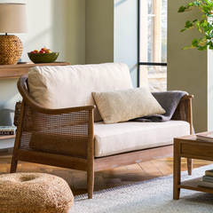 Natural Rattan Two Seat Sofa