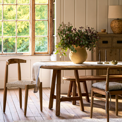 Reclaimed Teak Oval Table