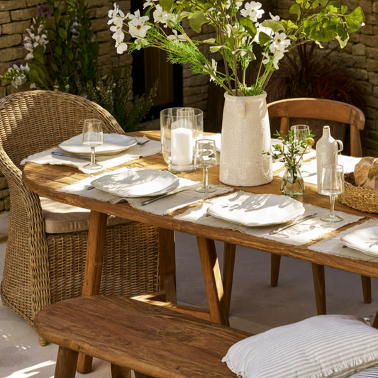 Reclaimed Teak Oval Table - Design Vintage