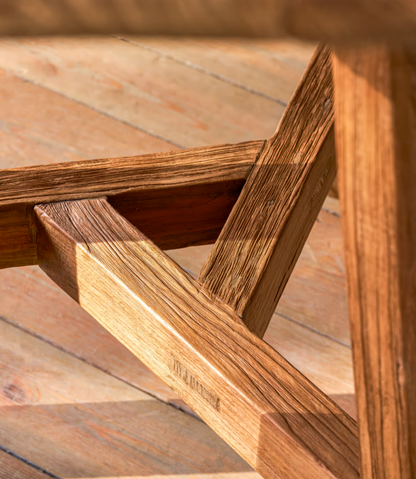 Reclaimed Teak Oval Table