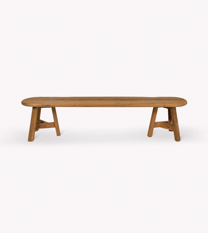 Reclaimed Teak Oval Bench