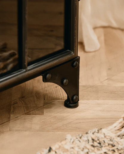 Black Iron Low Cabinet - Design Vintage