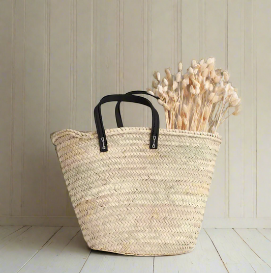 Parisienne Black Handle Basket - Design Vintage