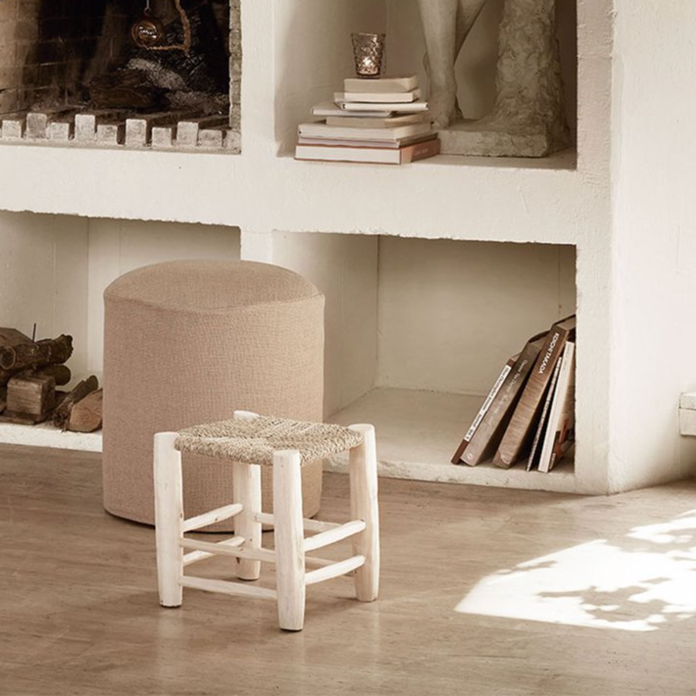 Short Moroccan Stool - Design Vintage