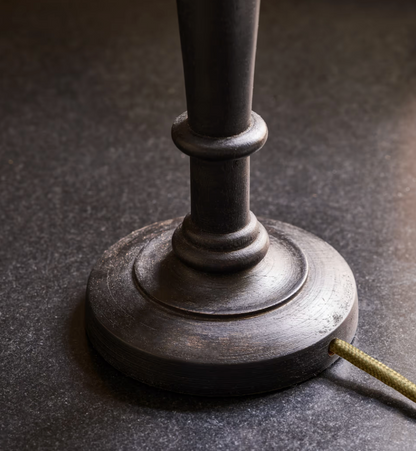 Black + Linen Table Lamp - Design Vintage