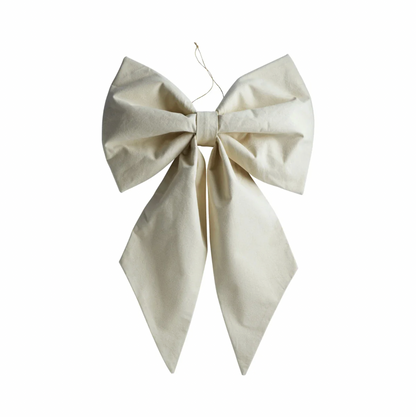 XL Cream Decorative Bow