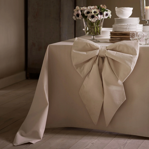 XL Cream Decorative Bow