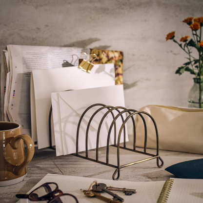 Antique Brass Storage Rack