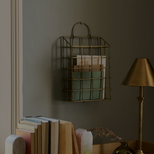 Antique Brass Letter Rack
