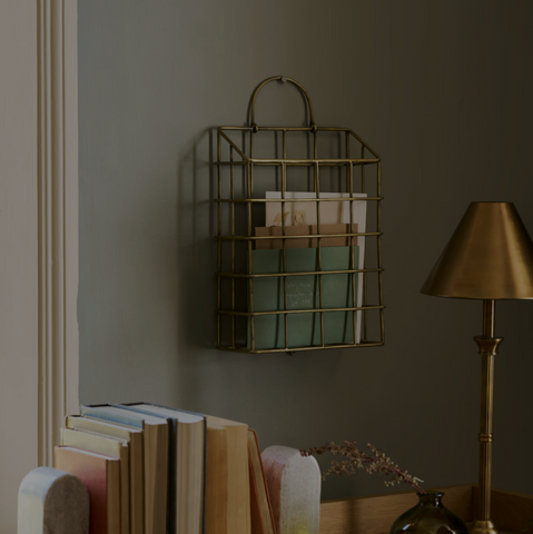 Antique Brass Letter Rack