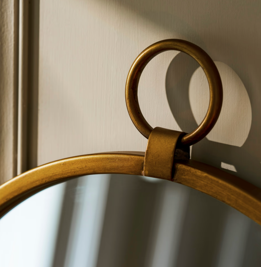 Bronze Loop Mirror | Design Vintage | Wall Mirror | Antique Brass