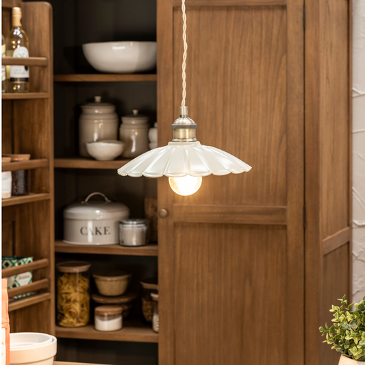 Small Clay Scallop Pendant - Design Vintage