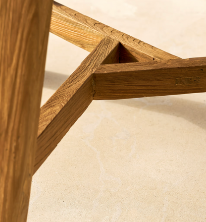 Reclaimed Teak Slatted Outdoor Table - Design Vintage