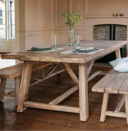 Solid Acacia Wood Outdoor Table - Design Vintage