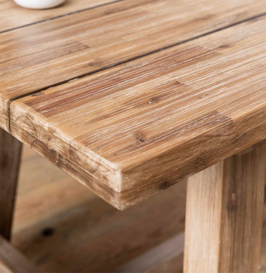 Solid Acacia Wood Outdoor Bench - Design Vintage