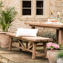 Solid Acacia Wood Outdoor Bench