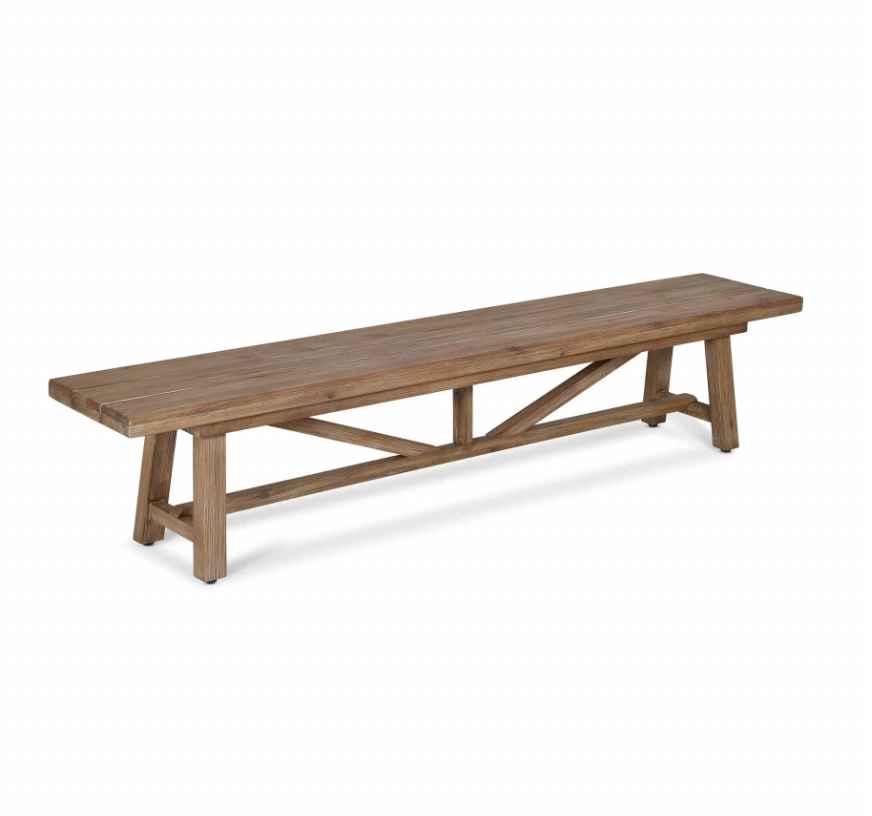 Solid Acacia Wood Outdoor Bench - Design Vintage