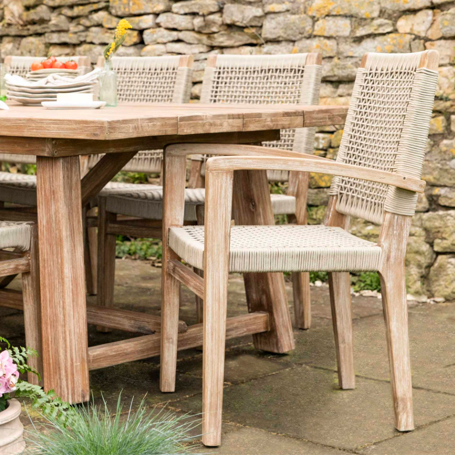 Solid Acacia Wood Outdoor Chairs - Design Vintage