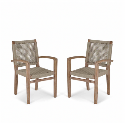 Solid Acacia Wood Outdoor Chairs - Design Vintage