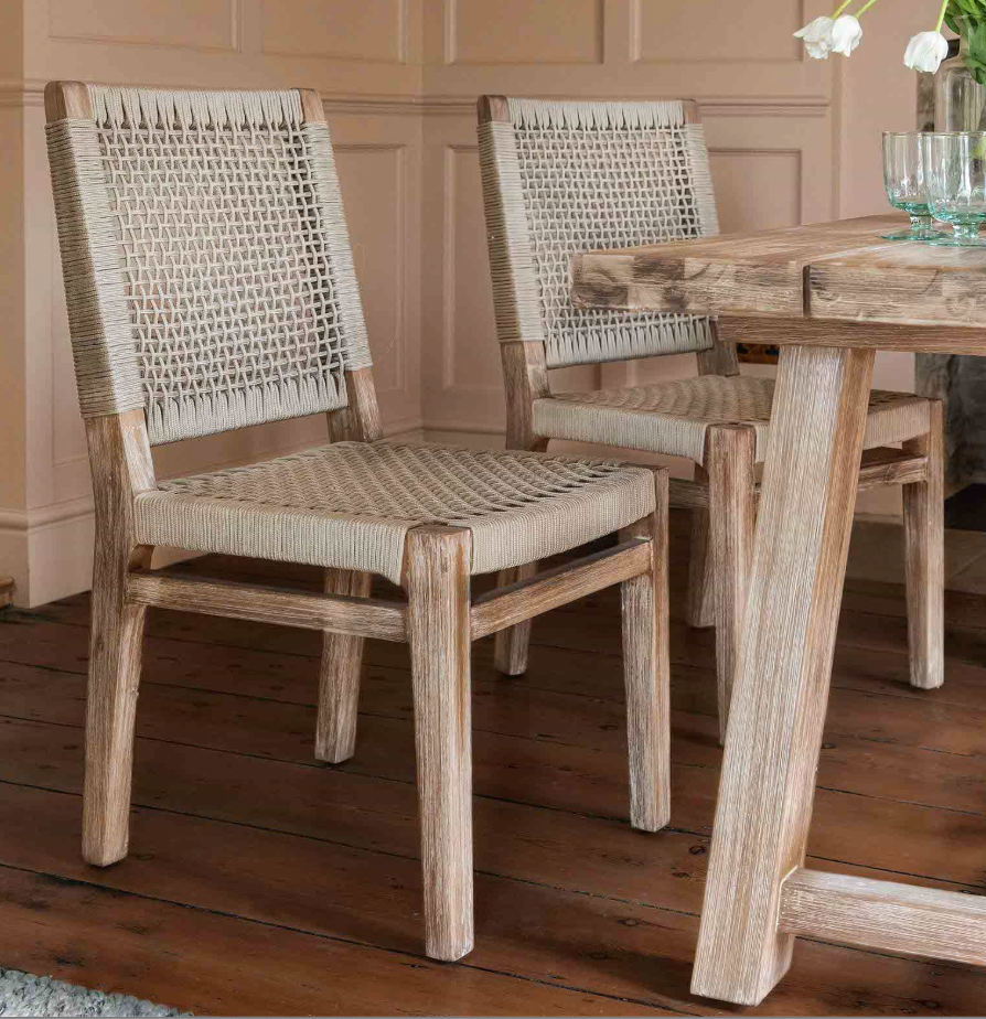 Solid Acacia Wood Outdoor Chairs - Design Vintage