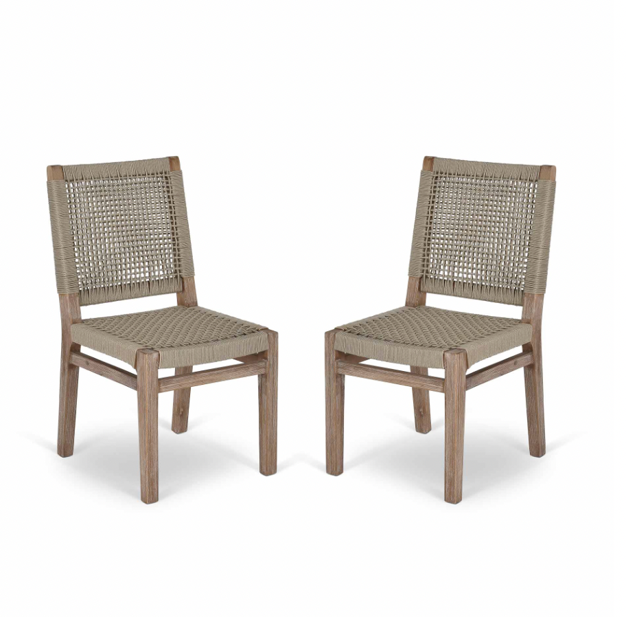 Solid Acacia Wood Outdoor Chairs - Design Vintage