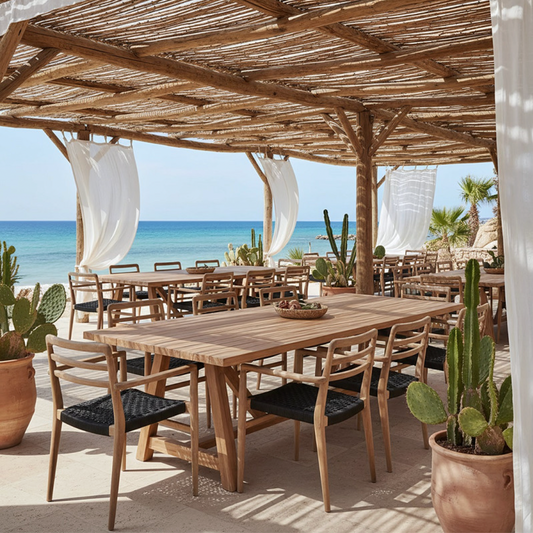 Solid Teak Outdoor Dining Chair - Design Vintage