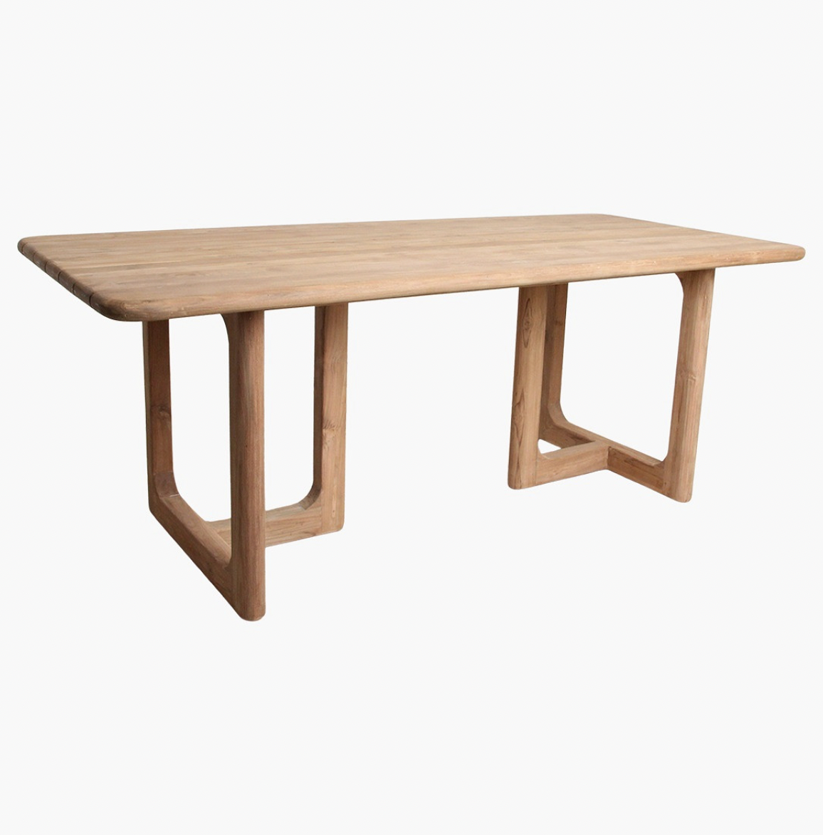 Curved Teak Outdoor Dining Table - Design Vintage