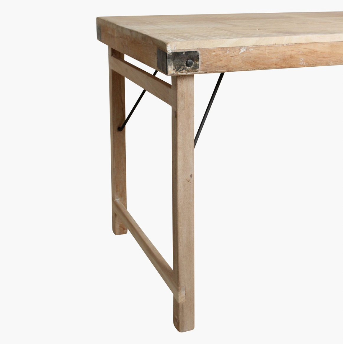 Limewash Folding Dining Table - Design Vintage