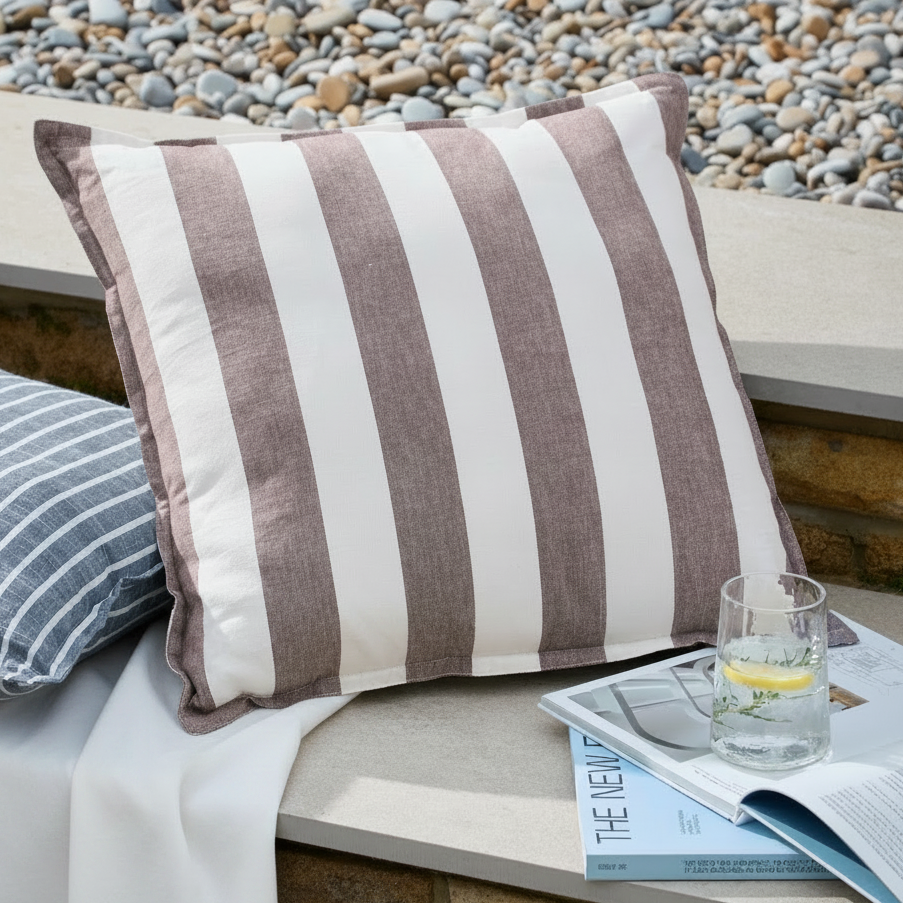 Reversible Stripe Outdoor Cushion