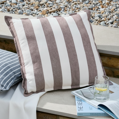 Cotton Stripe Outdoor Cushion - Design Vintage