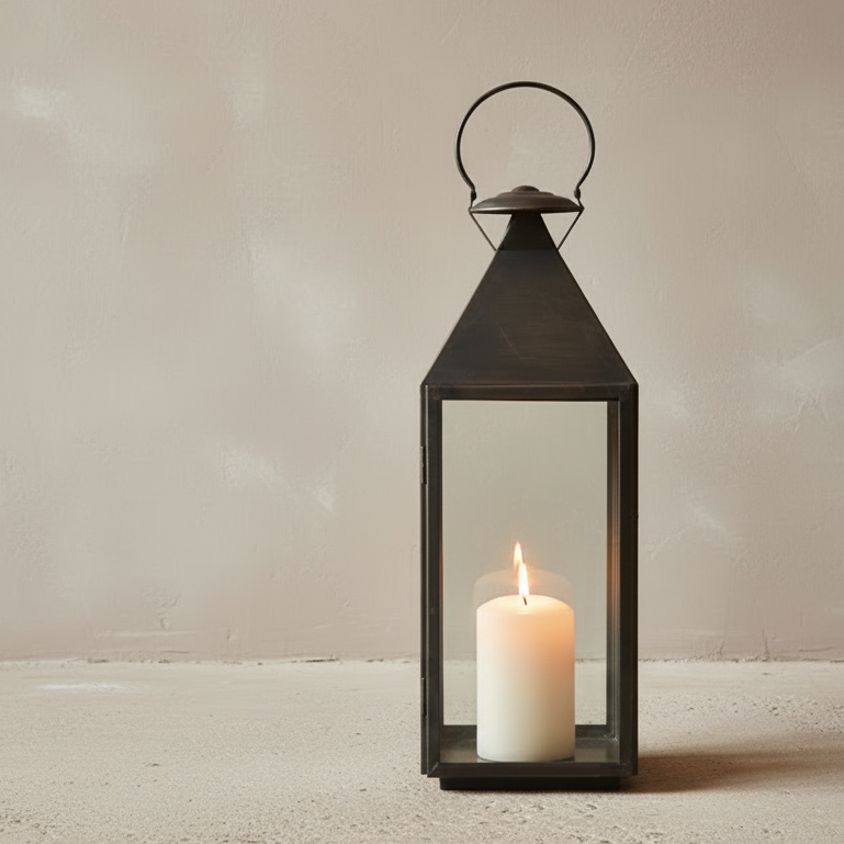 Handmade Oxidized Brass Lantern