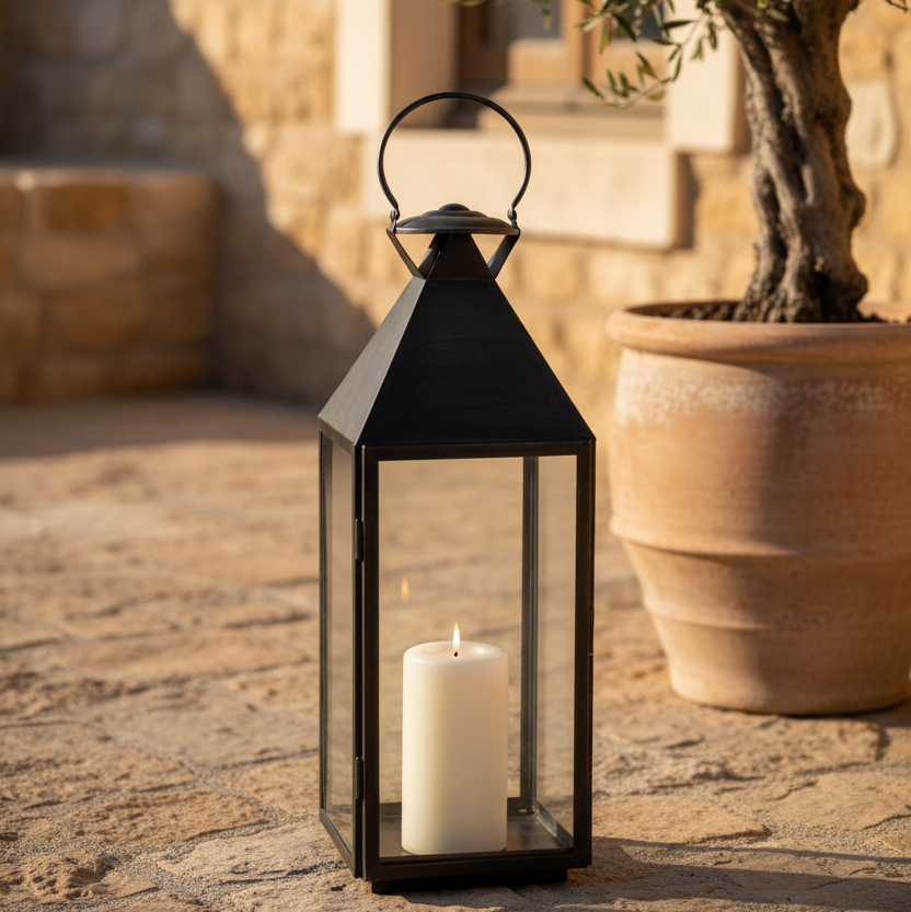 Handmade Oxidized Brass Lantern