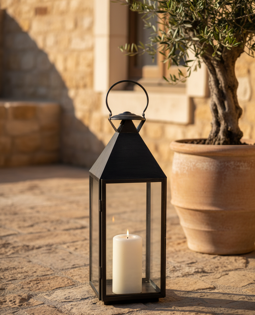 Handmade Oxidized Brass Lantern