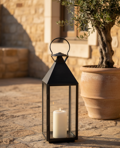 Handmade Oxidized Brass Lantern
