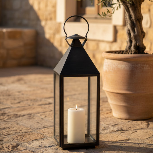Handmade Oxidized Brass Lantern