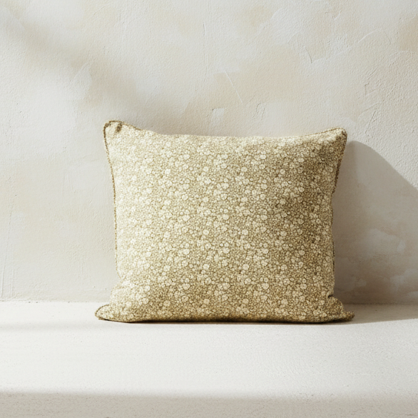 Caramel Floral Cushion