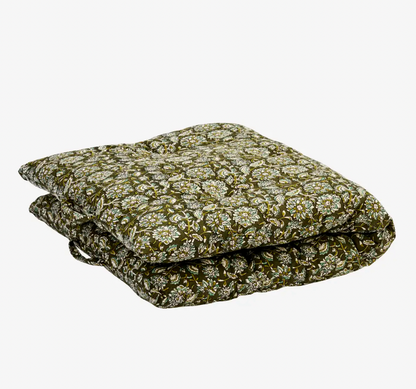 Olive Floral Mattress Cushion