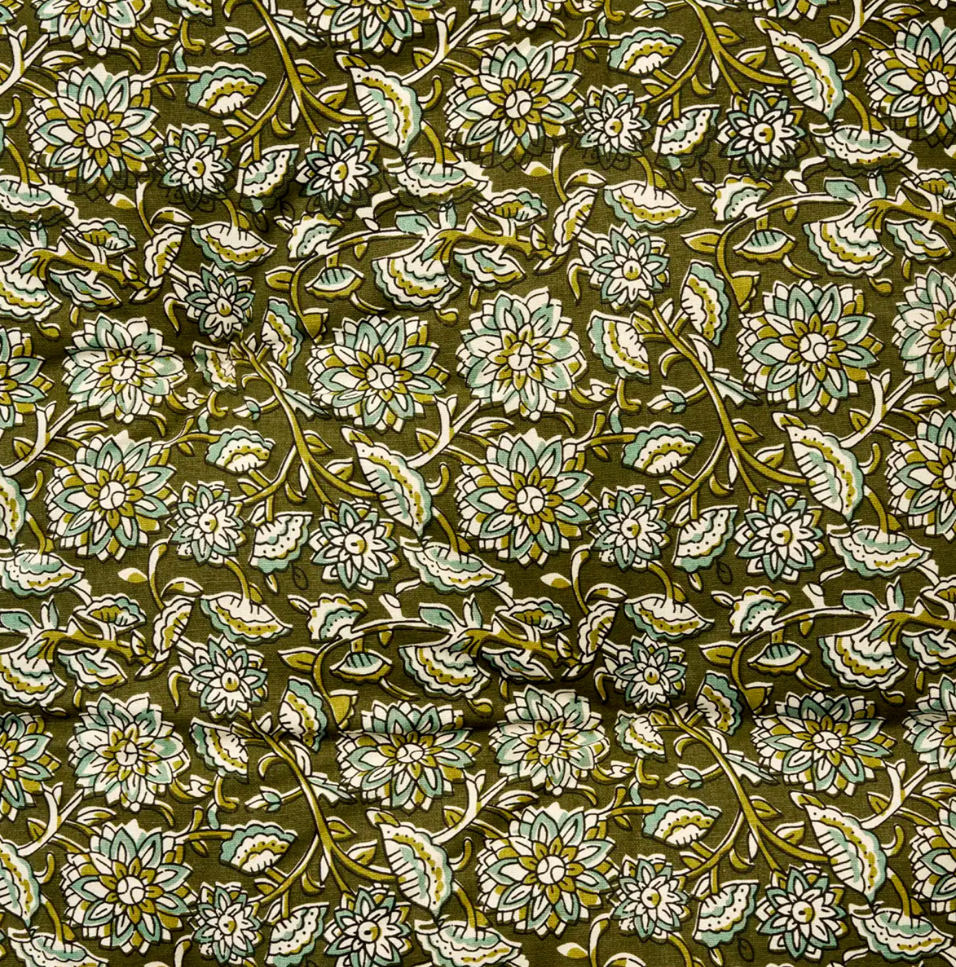Olive Floral Mattress Cushion