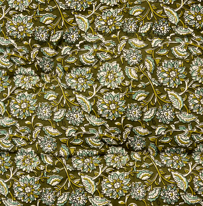 Olive Floral Mattress Cushion