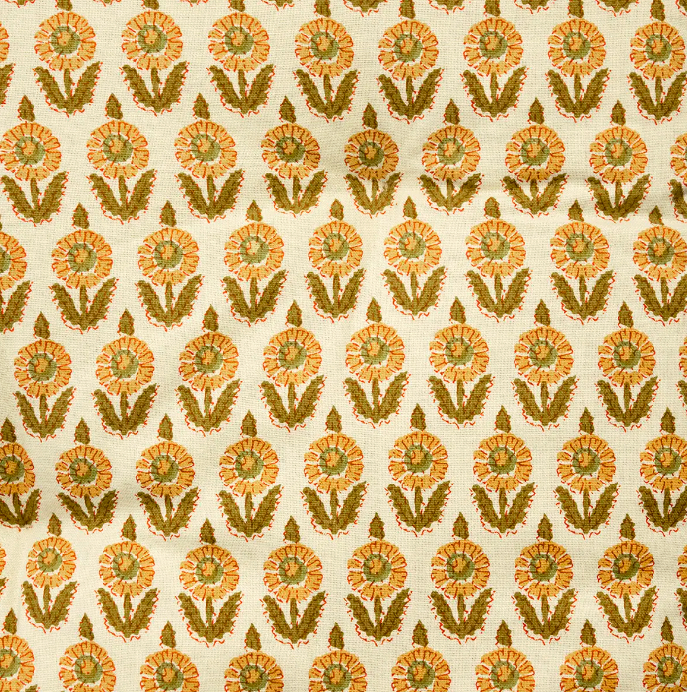 Ochre Floral Mattress Cushion