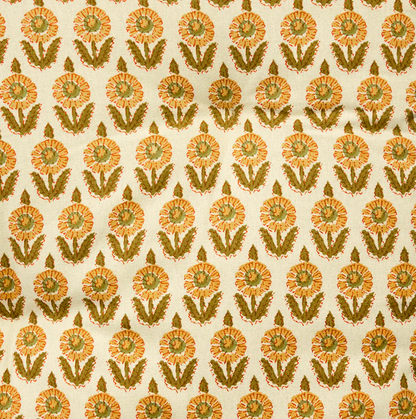 Ochre Floral Mattress Cushion