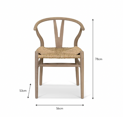 Set of Ash Wishbone Chairs